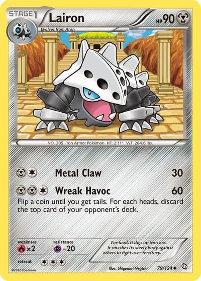 Lairon Dragons Exalted Pokemon card