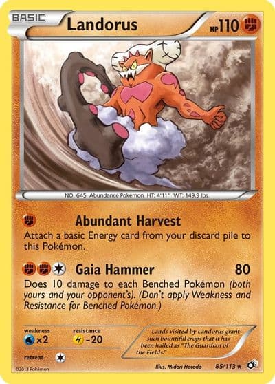 Landorus Legendary Treasures Pokemon card