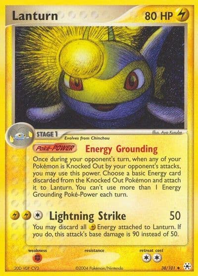 Lanturn Hidden Legends Pokemon card