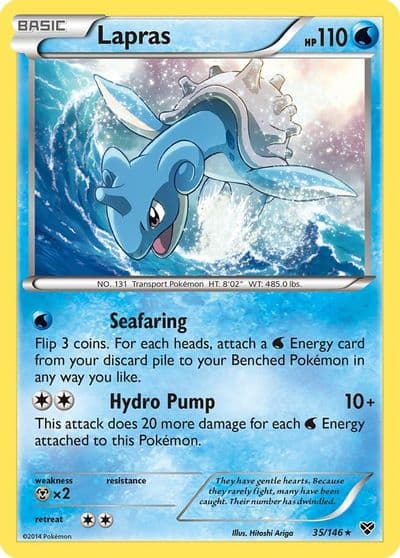 Lapras XY Base Set Pokemon card