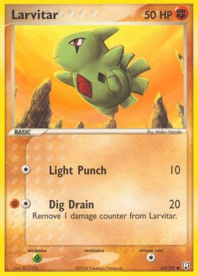 Larvitar Team Rocket Returns Pokemon card