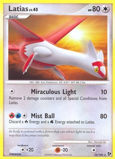 Latias Great Encounters Pokemon card