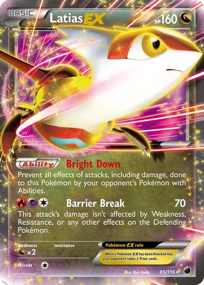 Latias EX Plasma Freeze Pokemon card