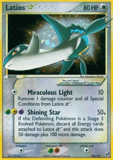 Latios Star Deoxys Pokemon card