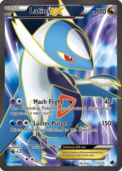 Latios EX (113 Full Art) Plasma Freeze Pokemon card