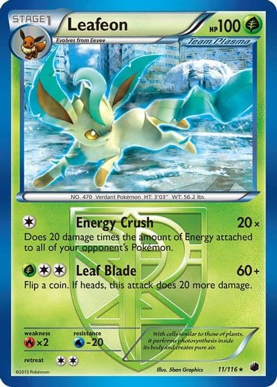 Leafeon (Team Plasma) Plasma Freeze Pokemon card