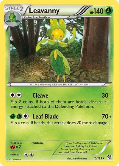 Leavanny Plasma Storm Pokemon card