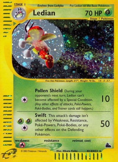 Ledian (H14) Skyridge Pokemon card