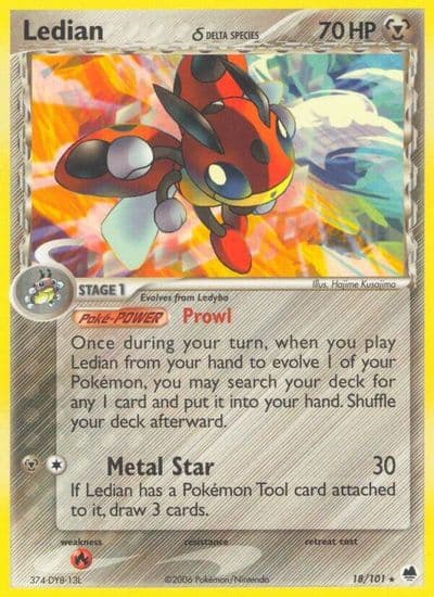 Ledian (Delta Species) Dragon Frontiers Pokemon card