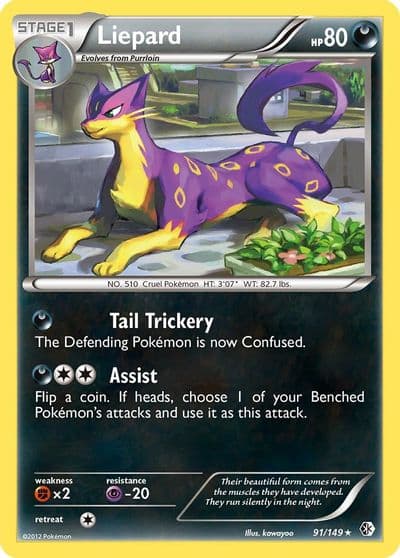 Liepard Boundaries Crossed Pokemon card