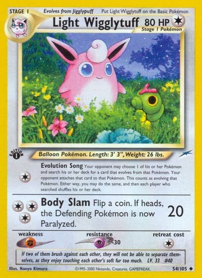 Light Wigglytuff Neo Destiny Pokemon card