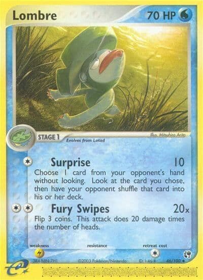 Lombre Sandstorm Pokemon card
