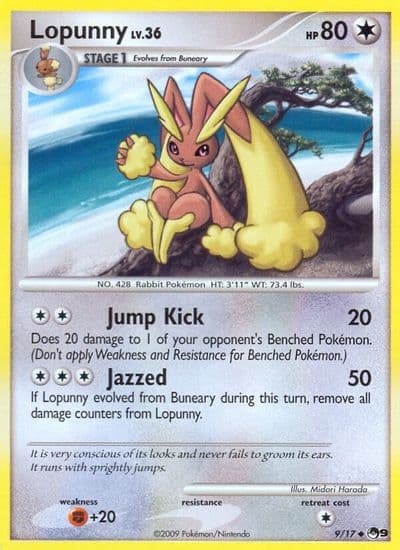 Lopunny POP Series 9 Pokemon card