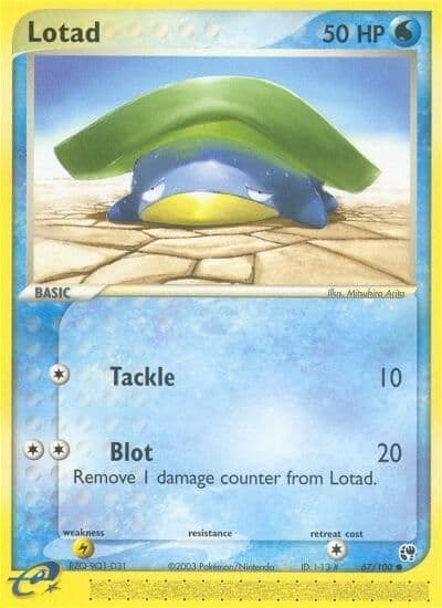 Lotad Sandstorm Pokemon card