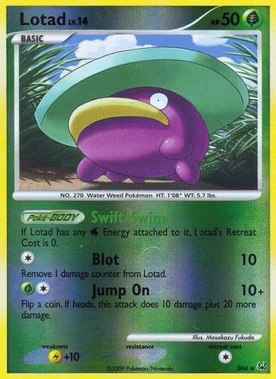 Lotad (Shiny) Platinum Pokemon card