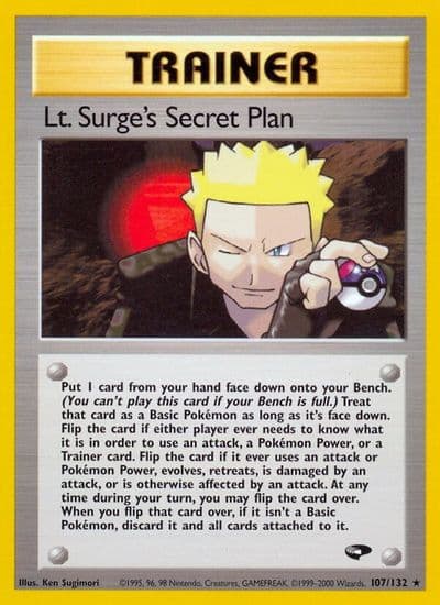 Lt. Surge's Secret Plan Gym Challenge Pokemon card