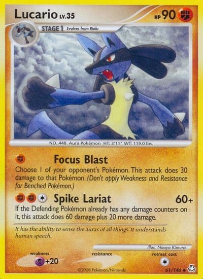 Lucario Legends Awakened Pokemon card