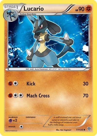 Lucario (77) Plasma Storm Pokemon card