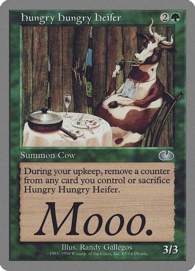 Hungry Hungry Heifer Unglued Magic card