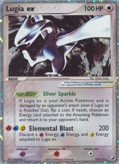 Lugia ex Unseen Forces Pokemon card
