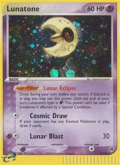 Lunatone Sandstorm Pokemon card