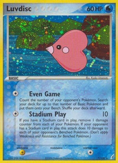 Luvdisc Crystal Guardians Pokemon card