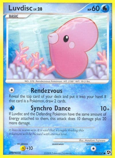 Luvdisc Great Encounters Pokemon card