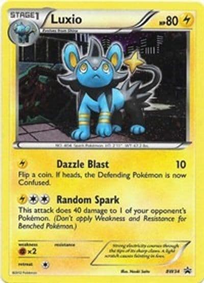Luxio - BW34 (Cosmos Holo) Black and White Promos Pokemon card