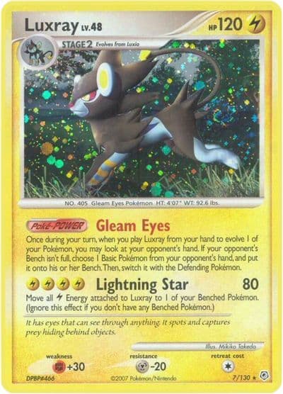 Luxray Diamond and Pearl Pokemon card