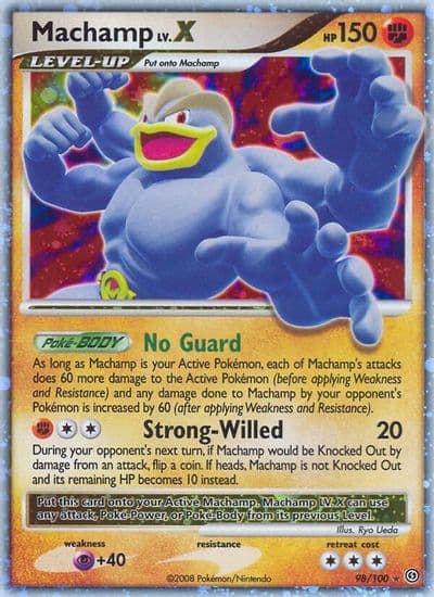 Machamp LV.X Stormfront Pokemon card