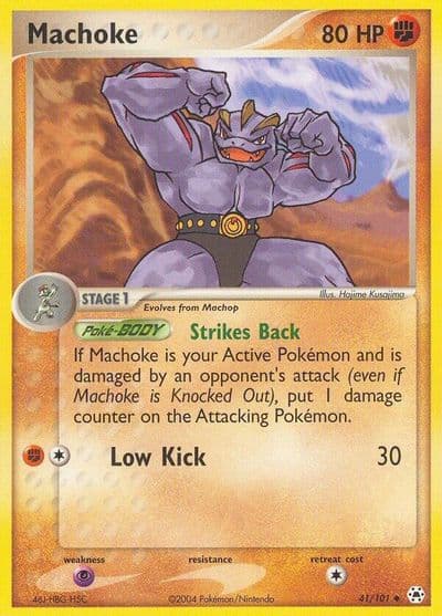 Machoke Hidden Legends Pokemon card