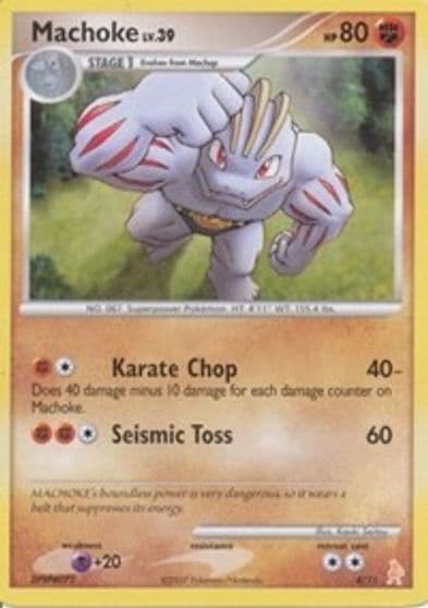 Machoke DP Trainer Kit: Manaphy & Lucario Pokemon card