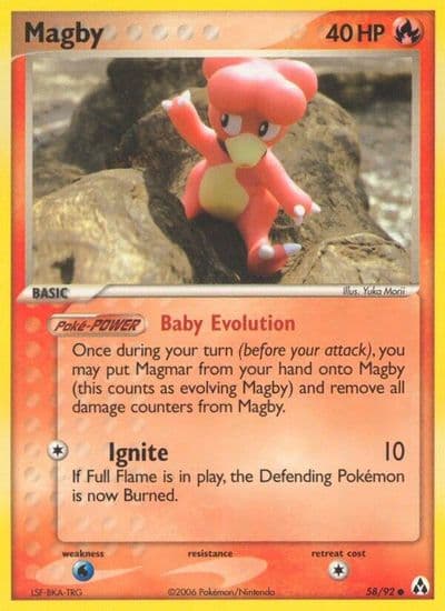 Magby Legend Maker Pokemon card