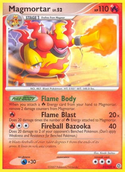 Magmortar Secret Wonders Pokemon card