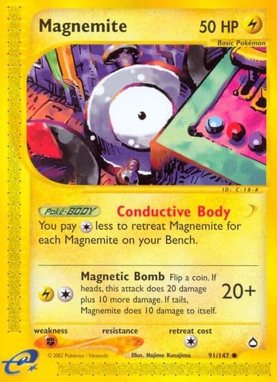 Magnemite (91) Aquapolis Pokemon card