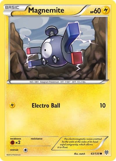 Magnemite (43) Plasma Storm Pokemon card