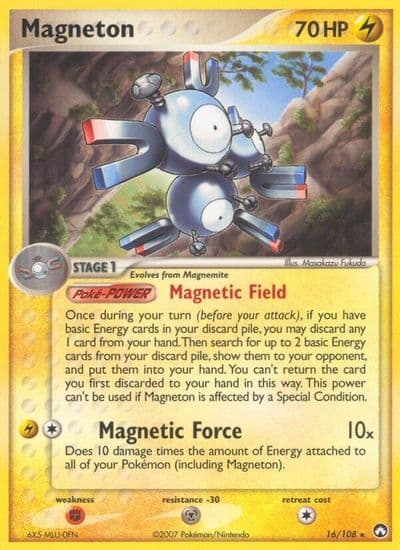 Magneton Power Keepers Pokemon card