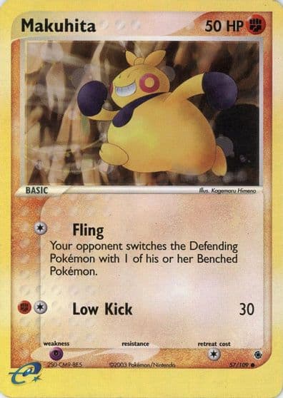 Makuhita Ruby and Sapphire Pokemon card