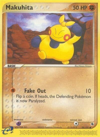 Makuhita Ruby and Sapphire Pokemon card
