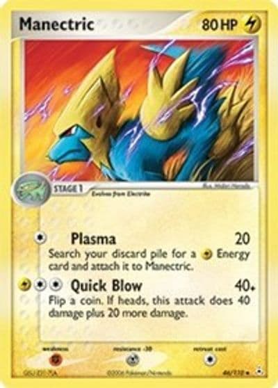 Manectric Holon Phantoms Pokemon card