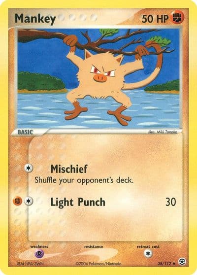 Mankey FireRed & LeafGreen Pokemon card