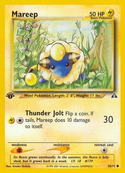 Mareep Neo Discovery Pokemon card