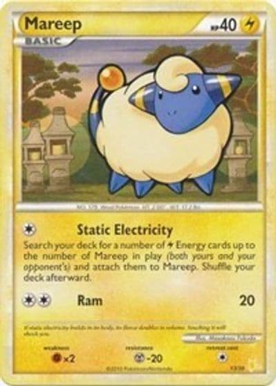 Mareep (#13) HGSS Trainer Kit: Gyarados & Raichu Pokemon card
