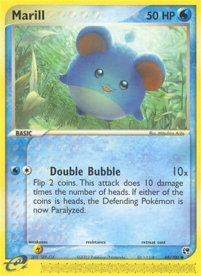Marill Sandstorm Pokemon card