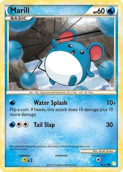Marill HeartGold SoulSilver Pokemon card