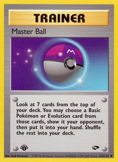 Master Ball Gym Challenge Pokemon card