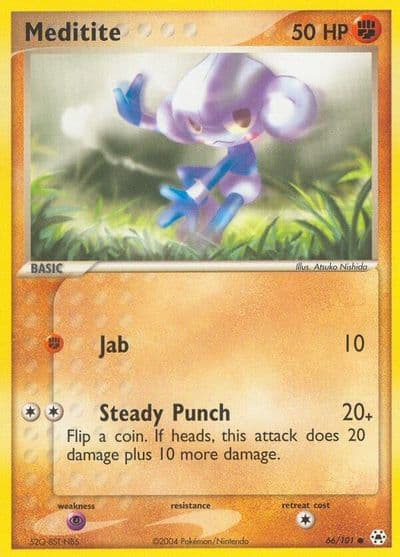 Meditite Hidden Legends Pokemon card