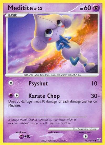 Meditite Supreme Victors Pokemon card