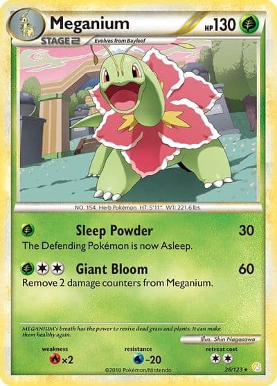 Meganium HeartGold SoulSilver Pokemon card