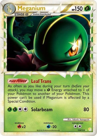 Meganium (Prime) HeartGold SoulSilver Pokemon card